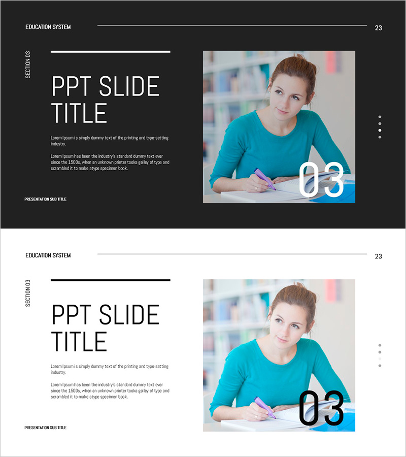 청소년 교육 템플릿 간지03 – 효과적인 섹션 슬라이드