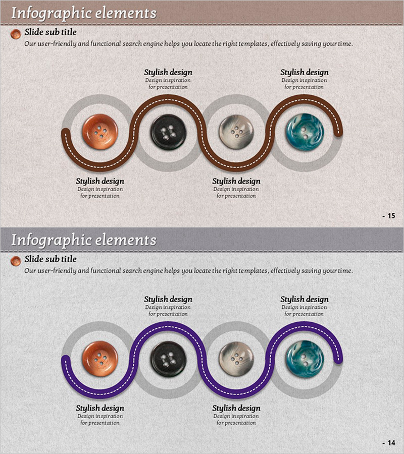단추 연결 다이어그램 – 사업 추진 전략을 시각화