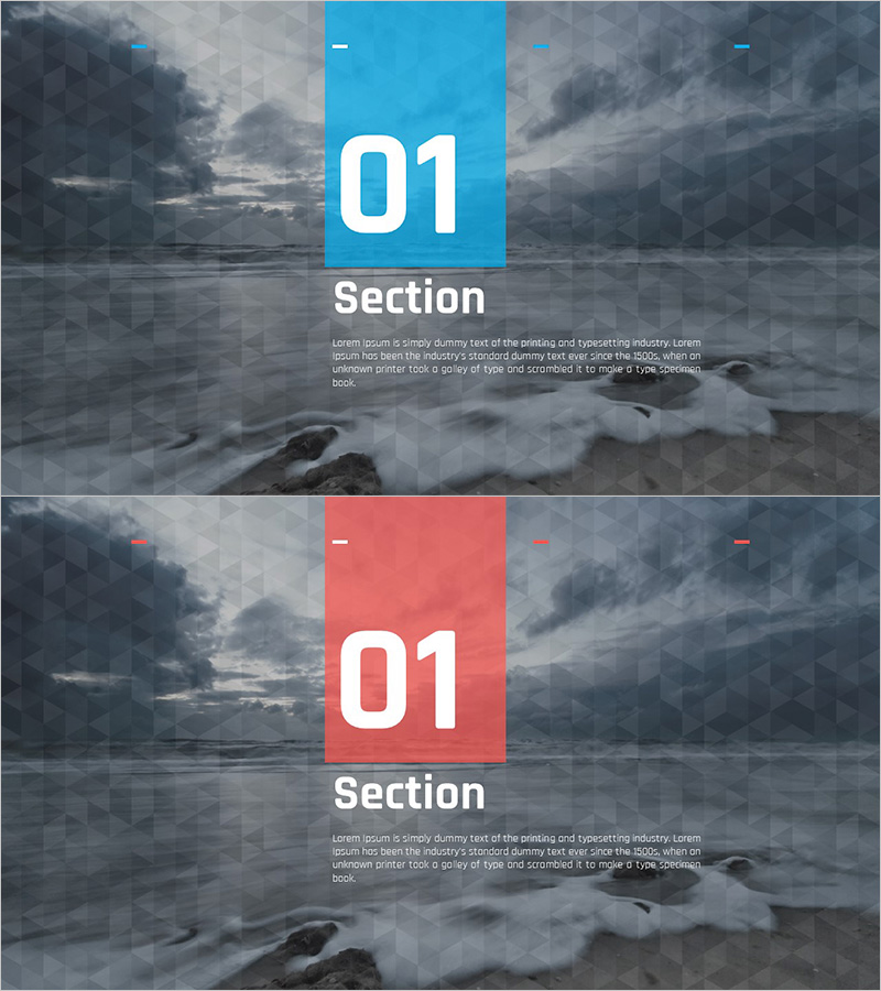 항해 여행 프로젝트 템플릿 – 간지 섹션 슬라이드