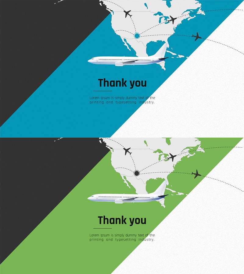 세계일주 여행 엔딩 페이지 템플릿