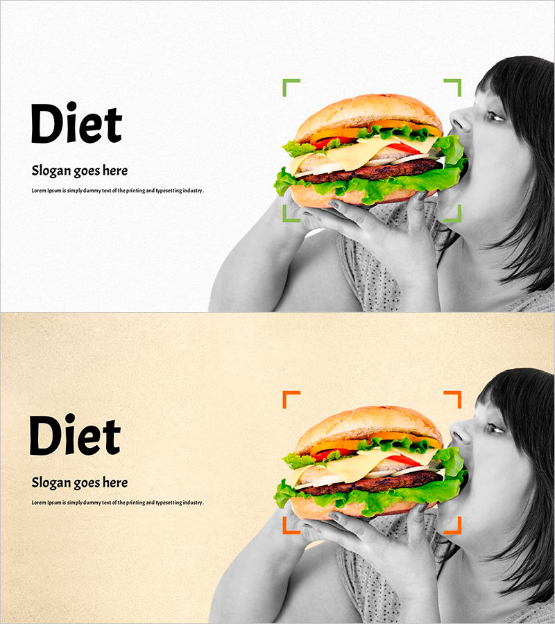 인스턴트와 다이어트 템플릿 표지 – 건강과 맛의 균형