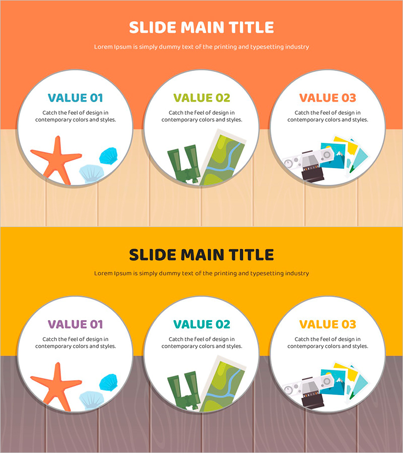 방학 PPT 폐쇄형 다이어그램 - 효과적인 사업비전 구상