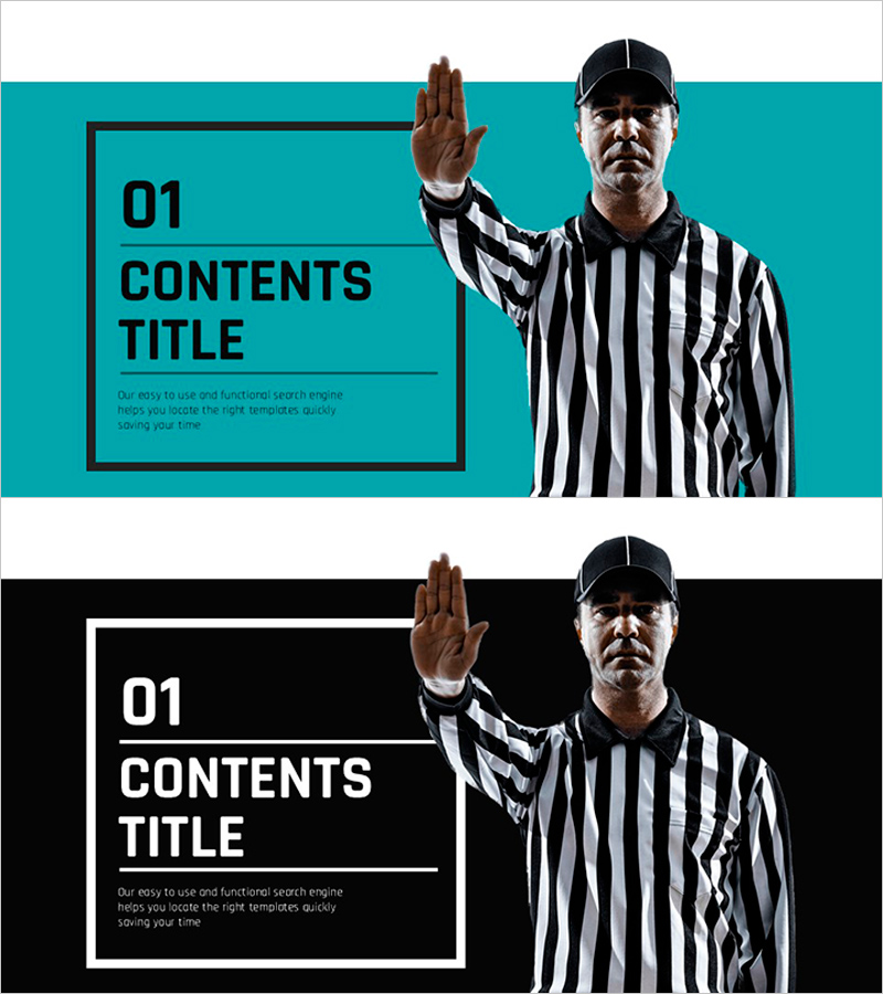 스포츠 심판 간지 – 전문적이고 세련된 프레젠테이션