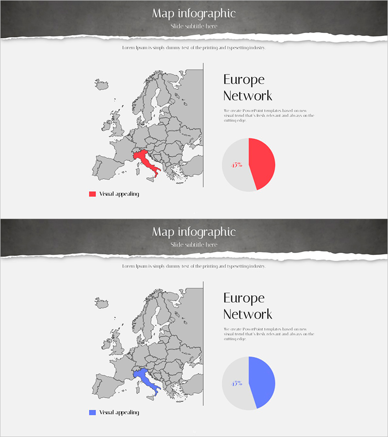 유럽 네트워크 프레젠테이션 템플릿 – 시장 및 경쟁사 분석