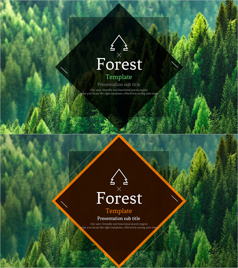 숲 와이드 템플릿 표지 – 자연을 담은 디자인