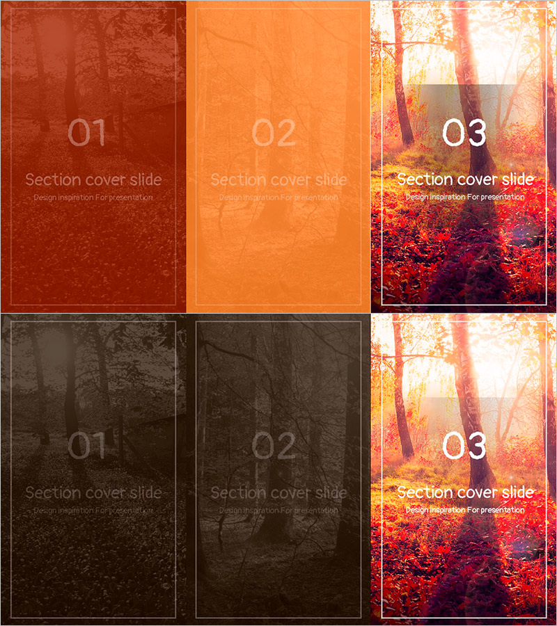 자연 컬러 간지 슬라이드 – 자연의 아름다움을 담다