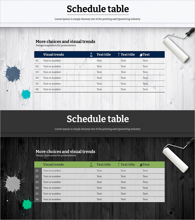 페인팅 템플릿 테이블 – 재무 계획을 시각화하다