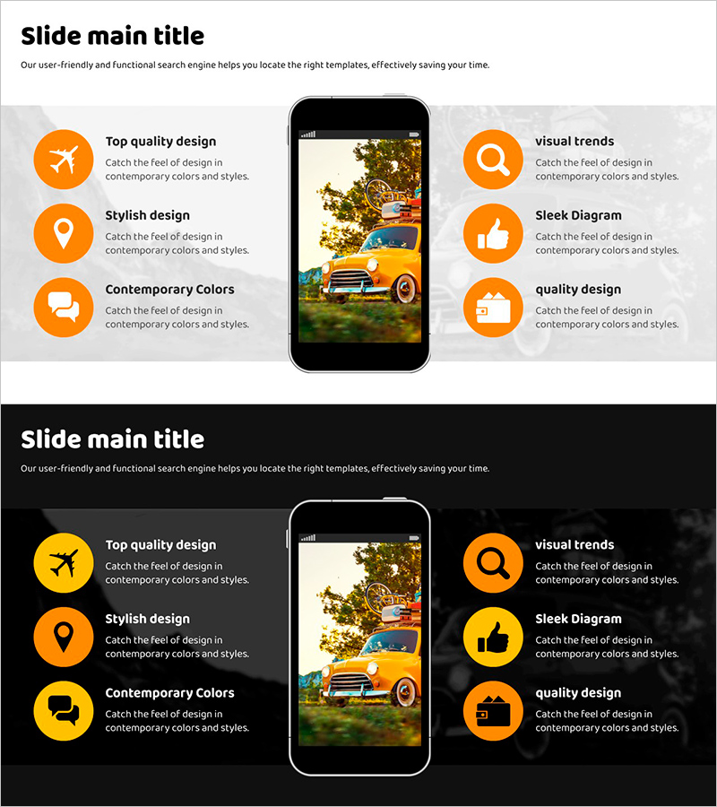 여행 준비를 위한 프레젠테이션 슬라이드 – 클러스터 다이어그램 형식