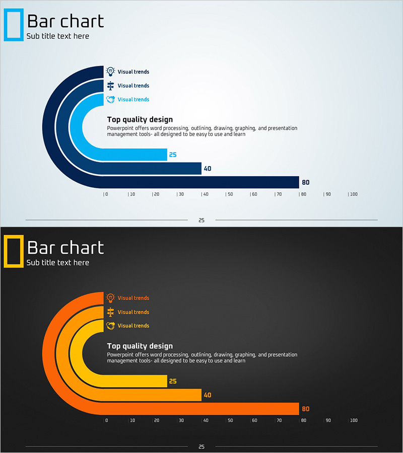 친환경 아이콘 막대그래프 – 시장 분석을 위한 효과적인 시각화