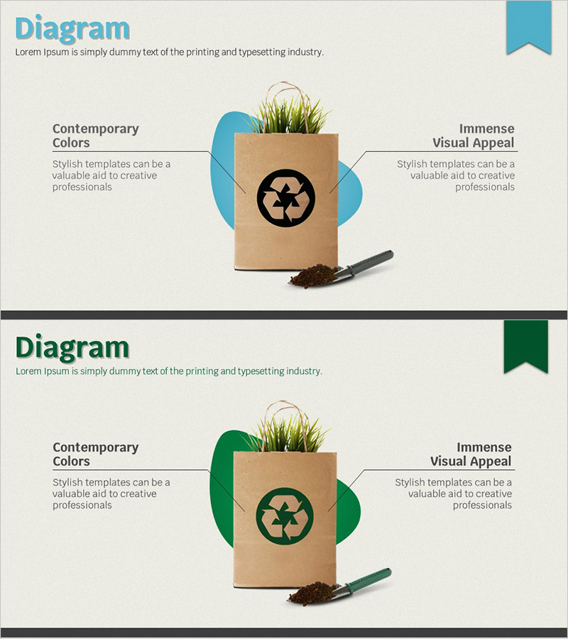 친환경 분리수거 서비스 체계 – 블루&그린 다이어그램