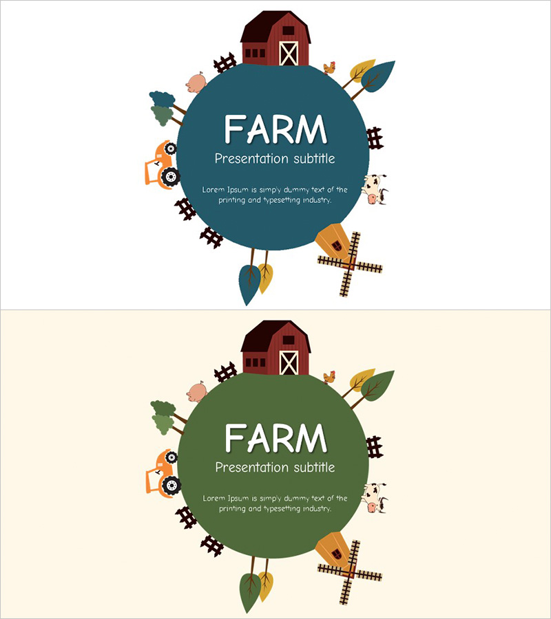 농장 와이드 템플릿 – 따뜻한 농장정신의 표지