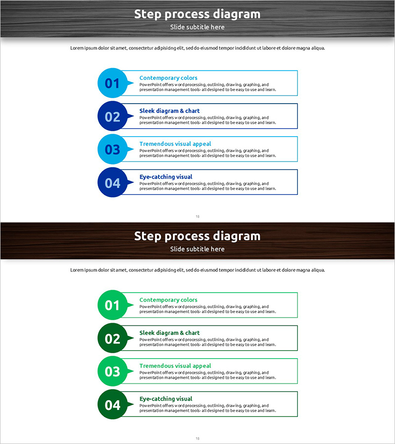 4스텝 프로세스 다이어그램 – 클러스터 방식의 업무 프로세스 소개