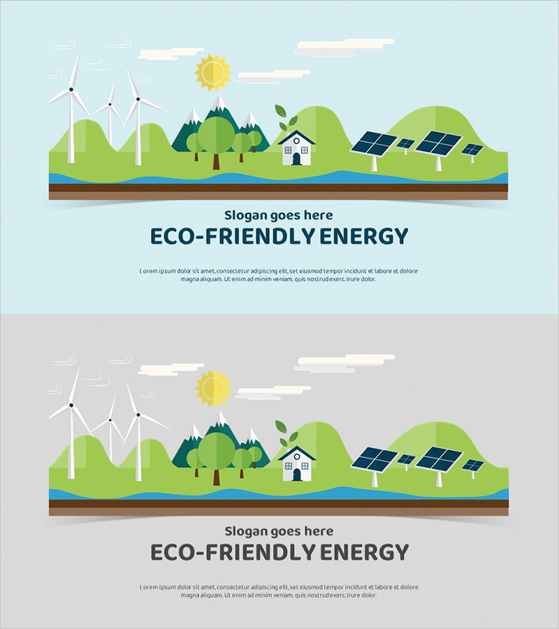 에코 에너지 템플릿 표지 – 지속 가능성과 혁신