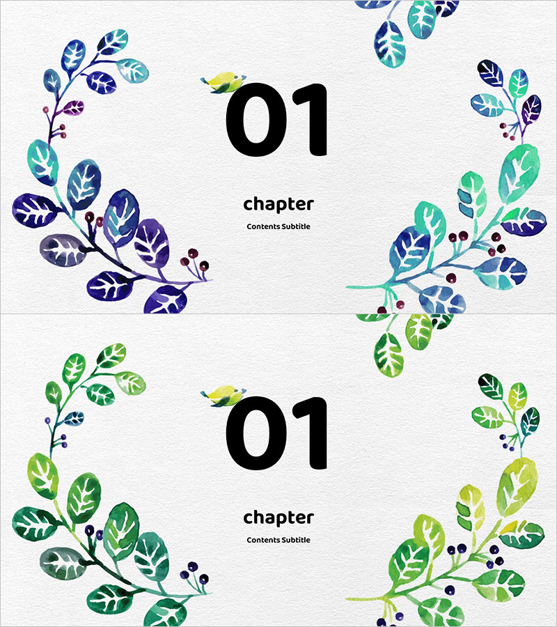 수채화 일러스트 템플릿_간지 – 창의적인 표현