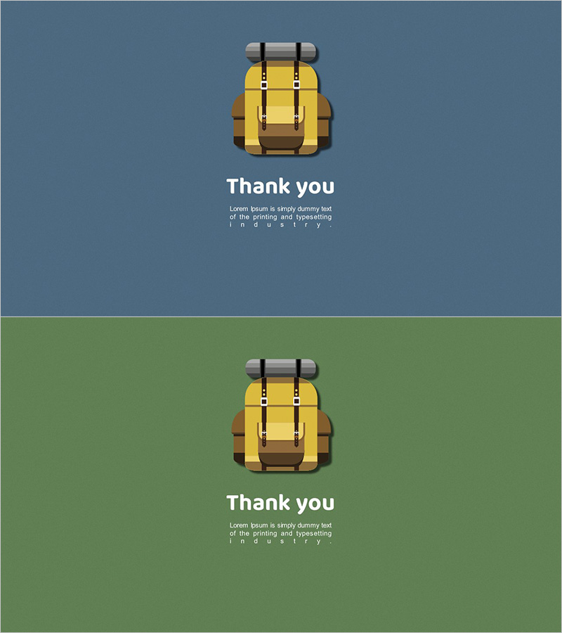 여행배낭 캠핑 템플릿 엔딩 페이지