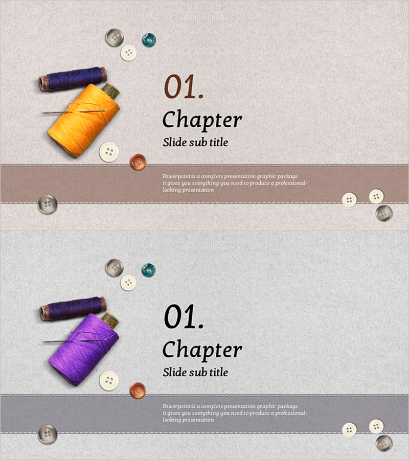 패션 단추 템플릿 챕터 – 세련된 소개
