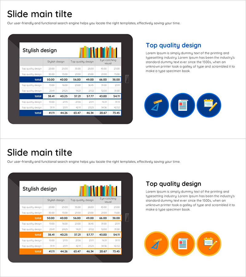 독서 학습 테이블 차트로 시장 분석 및 성과 시각화