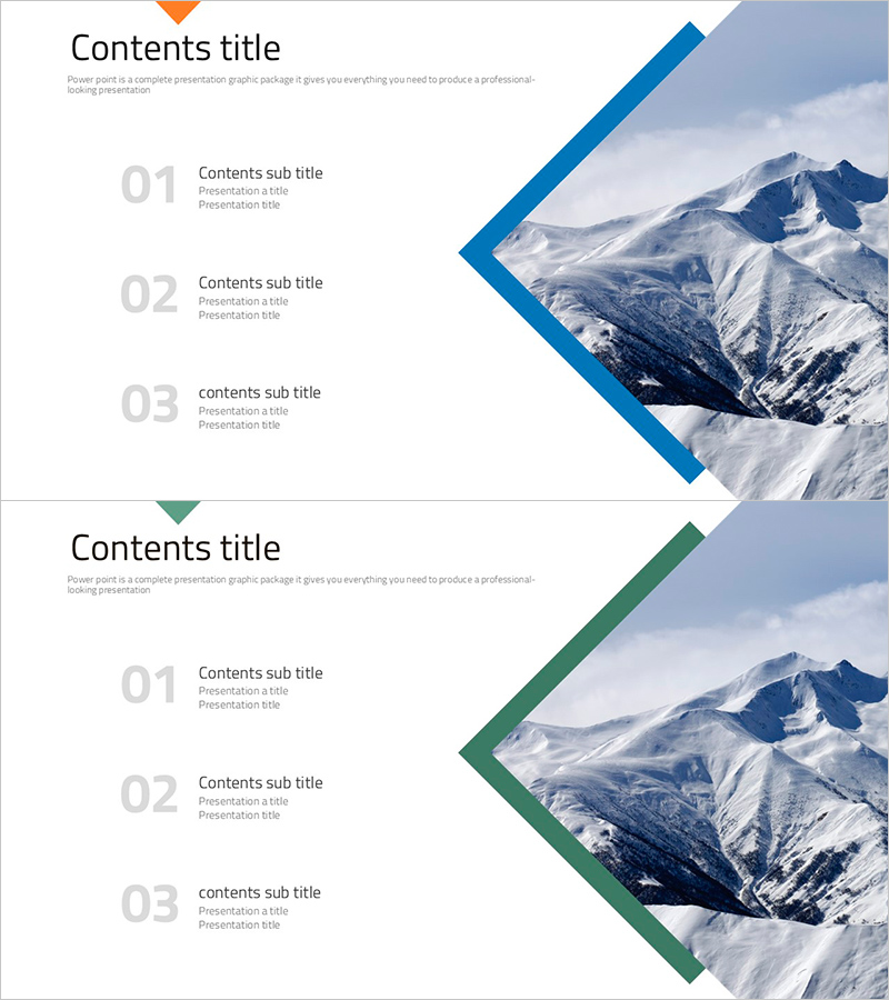 등산 와이드 프레젠테이션 목차