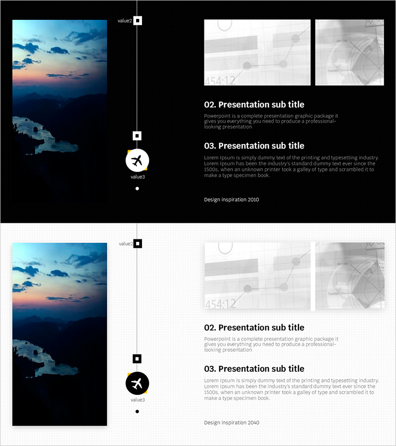 모던 디자인의 프레젠테이션 템플릿 – 스타일과 창의성