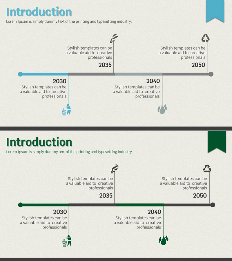 회사 연혁 친환경 블루 그린 슬라이드