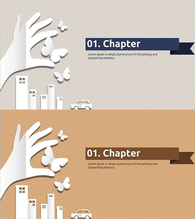 환경보호 와이드 템플릿 – 세련된 섹션 슬라이드