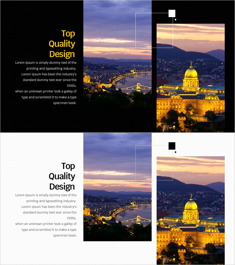 우아한 디자인의 비즈니스 프레젠테이션 – 품질과 성취를 강조