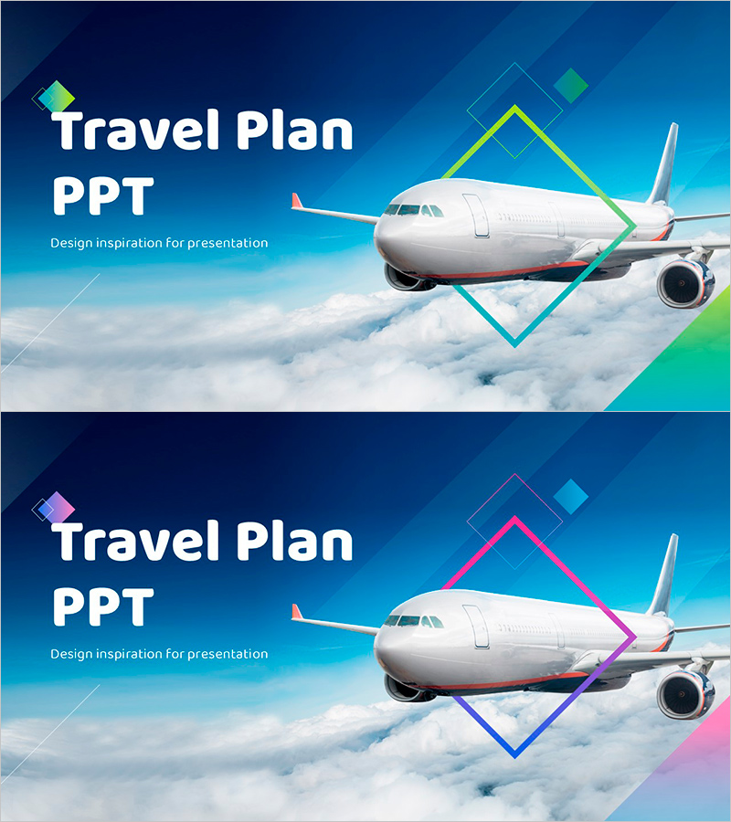항공 플랜 와이드 템플릿 표지 – 여행 계획의 시작
