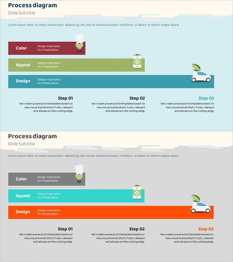 친환경 에코 사업 추진방향 블루 그레이 슬라이드