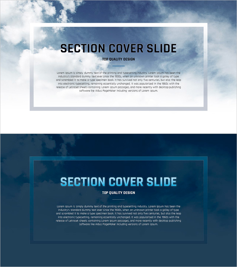 바다 구름 풍경 페이지를 담은 슬라이드 – 아름다움과 평화