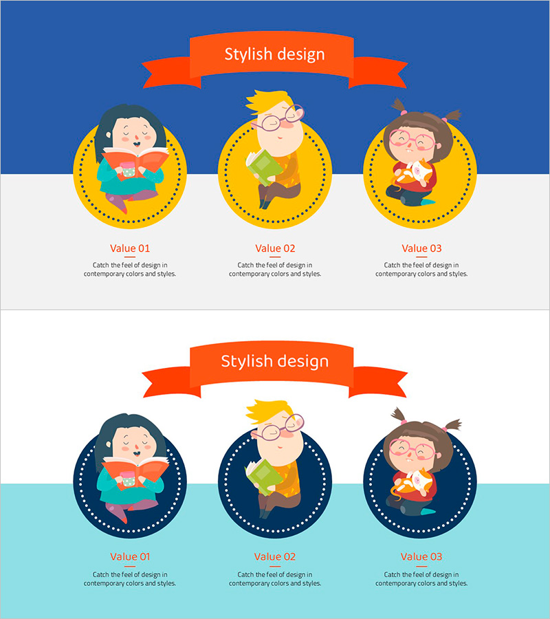 스타일리시한 디자인의 프레젠테이션 템플릿