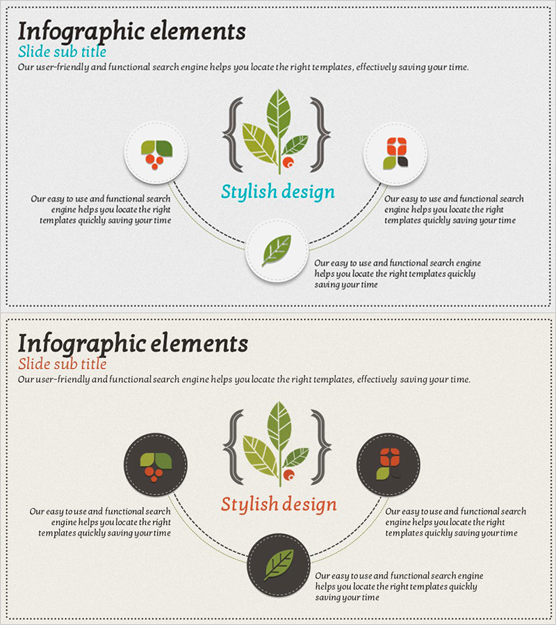 자사 서비스 소개 및 특성을 돋보이게 하는 다이어그램 슬라이드
