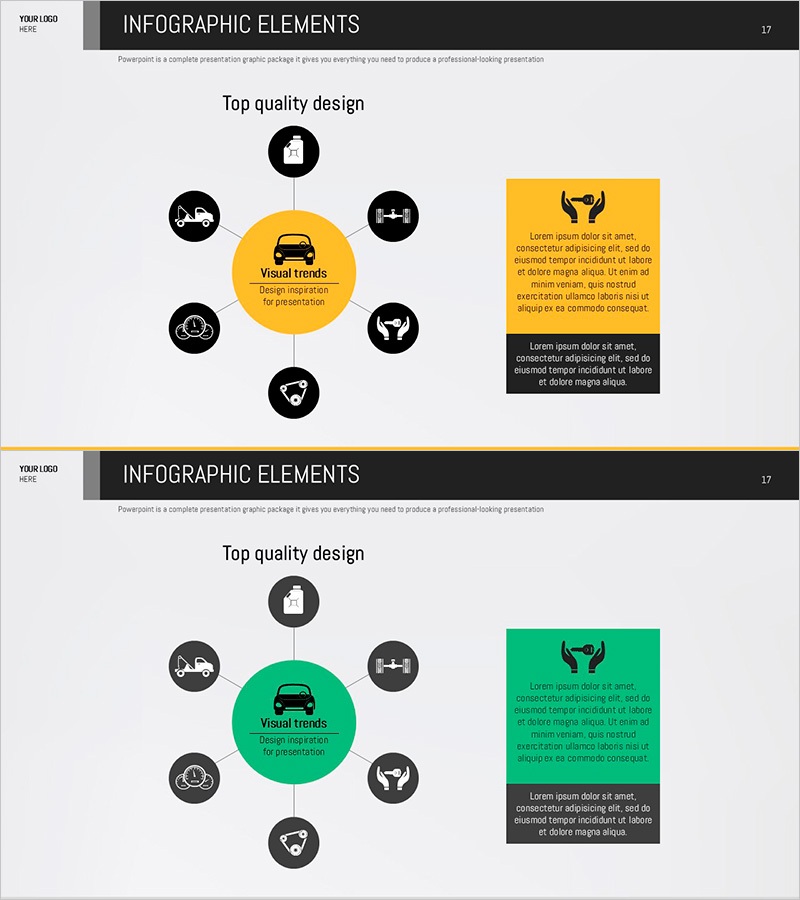 자동차 인포그래픽 다이어그램 – 비주얼 트렌드 소개