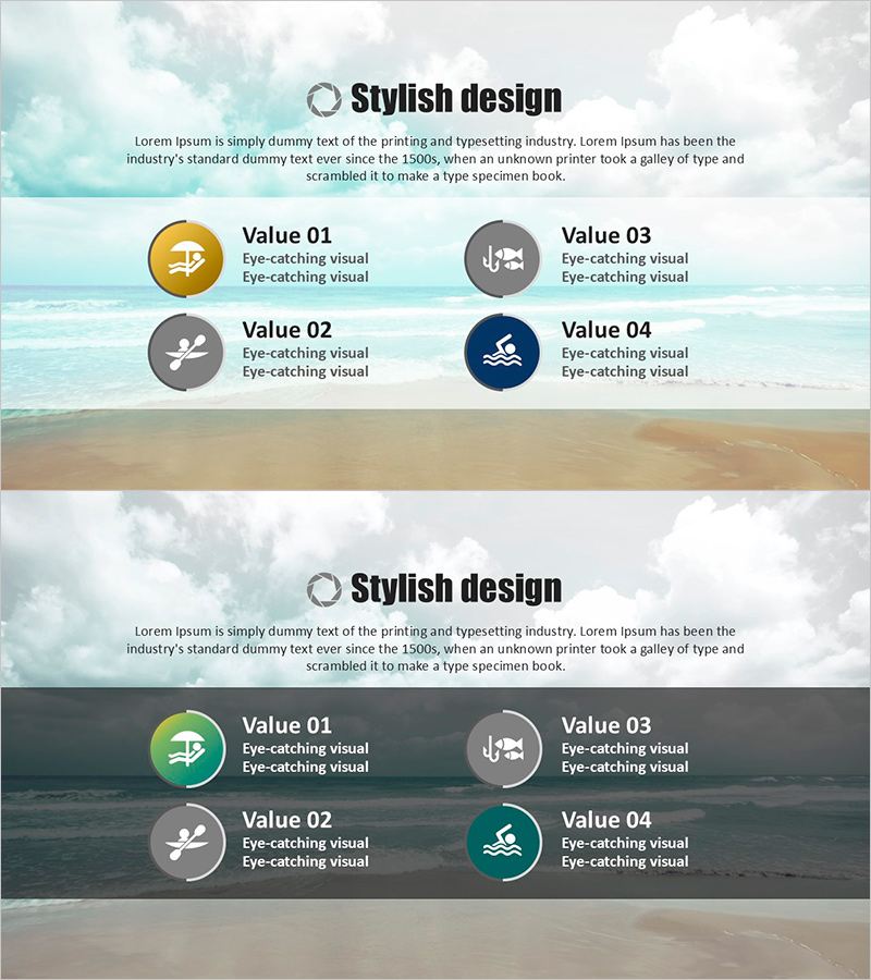 휴양지 활동 프로그램 프레젠테이션 슬라이드