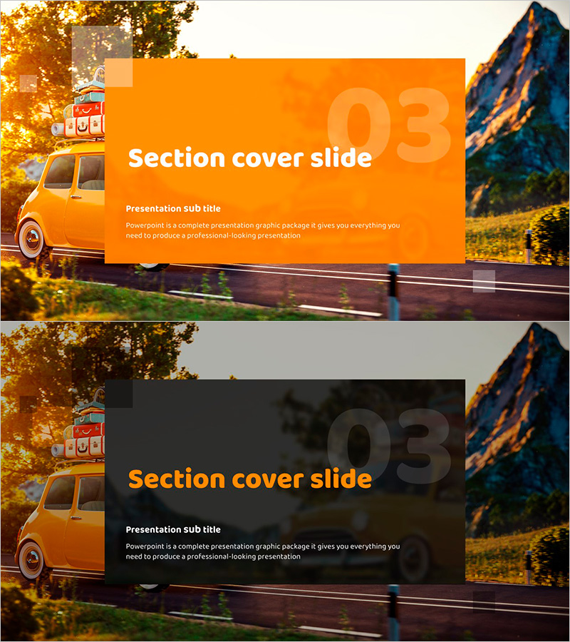 섹션 커버 슬라이드 템플릿 – 매력적인 인트로