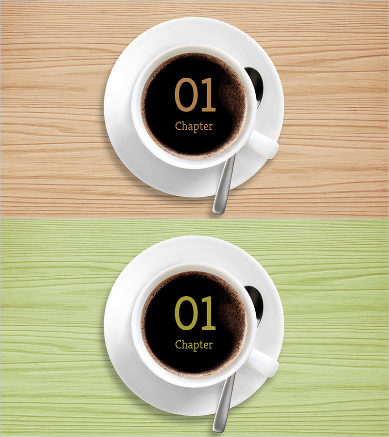 커피 한 잔과 챕터 – 감성을 담은 간지 슬라이드