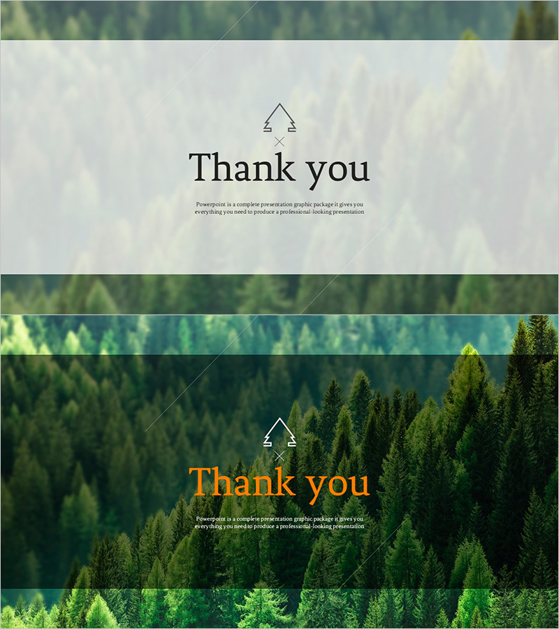 숲 와이드 템플릿 엔딩표지