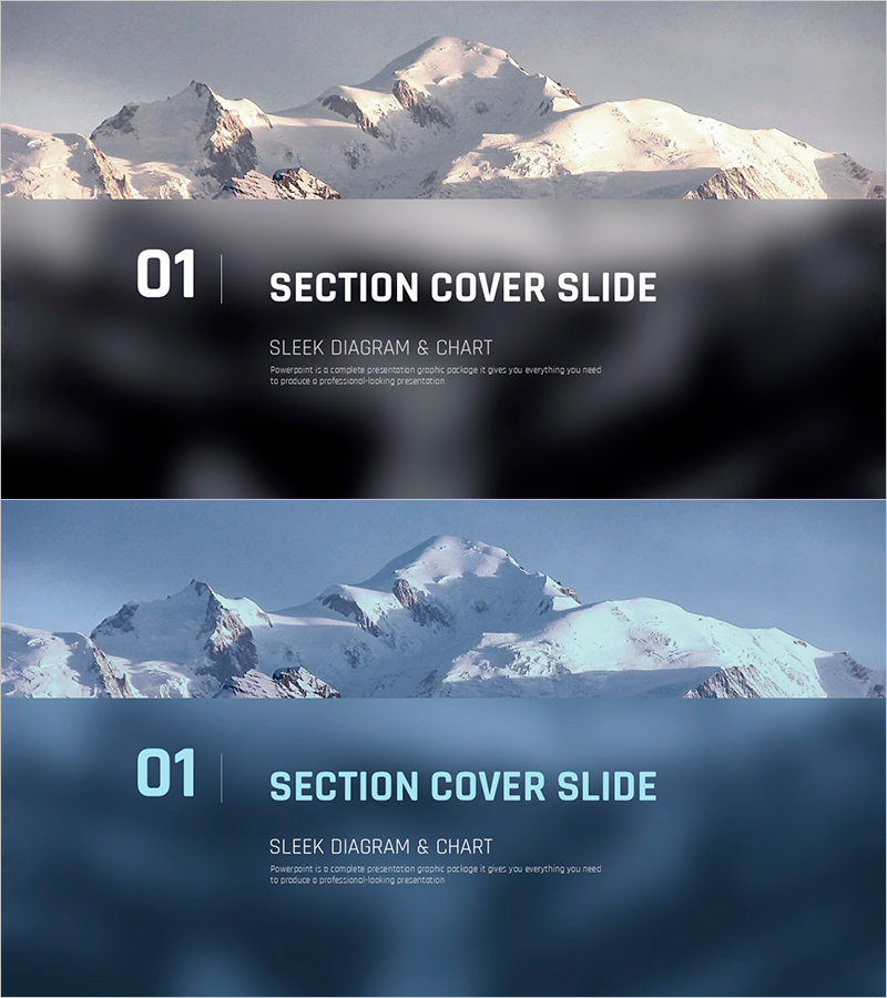 산 와이드 PPT 간지 | 슬라이드 섹션 커버