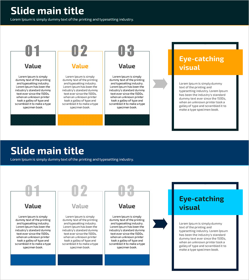 추진 배경과 결론 도출 – 사업 비전 전략을 시각화하는 슬라이드