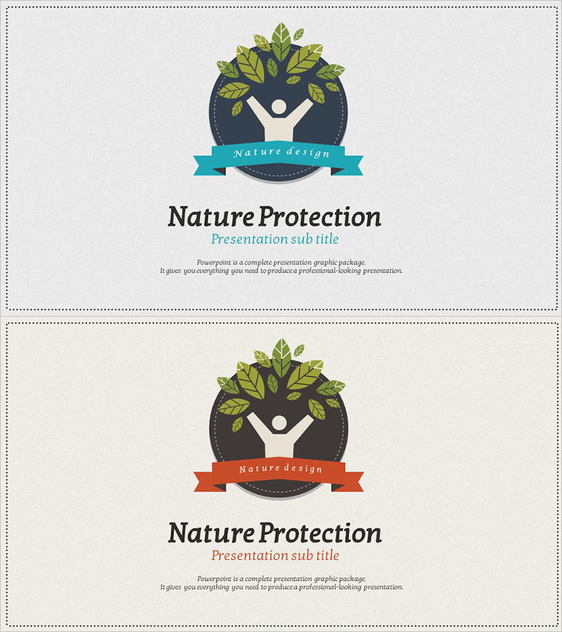 친환경 와이드 템플릿_표지 – 자연 보호의 메시지