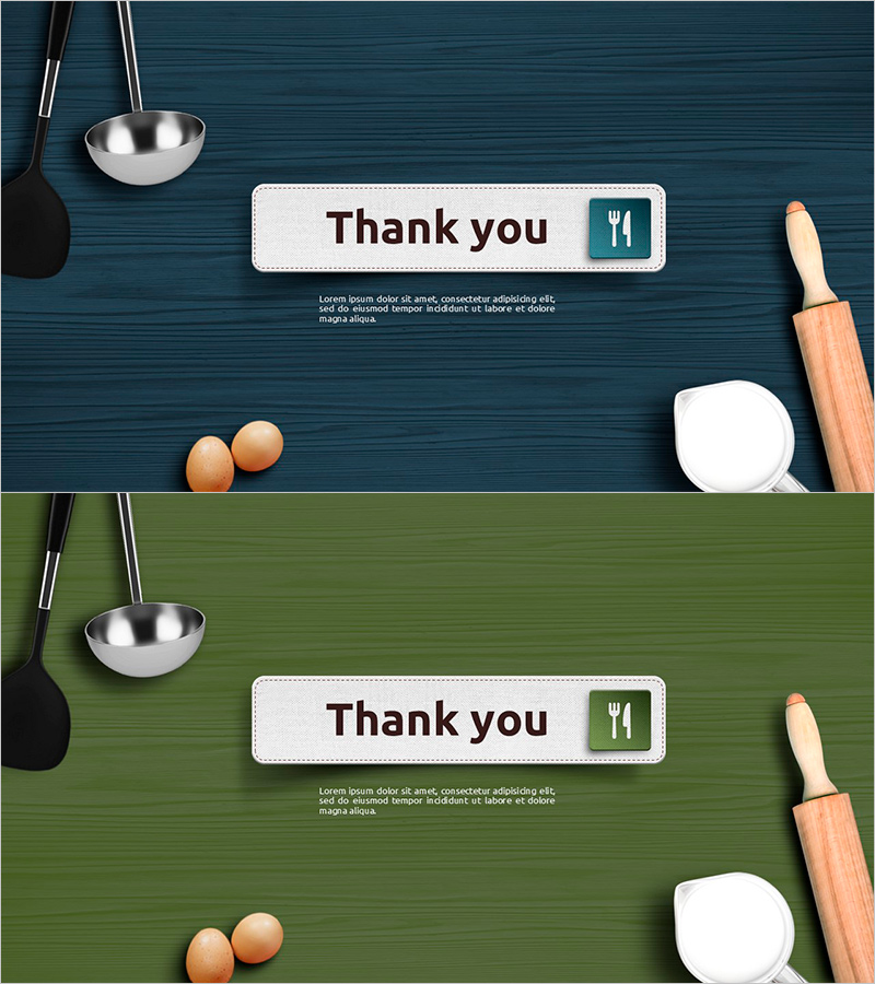 레시피 템플릿 엔딩표지 – 고급스러움과 감사를