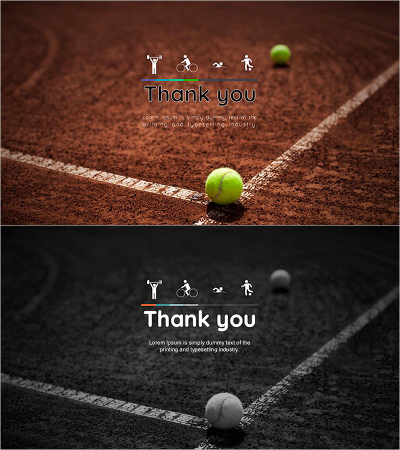 스포츠 인포그래픽 PPT 엔딩표지