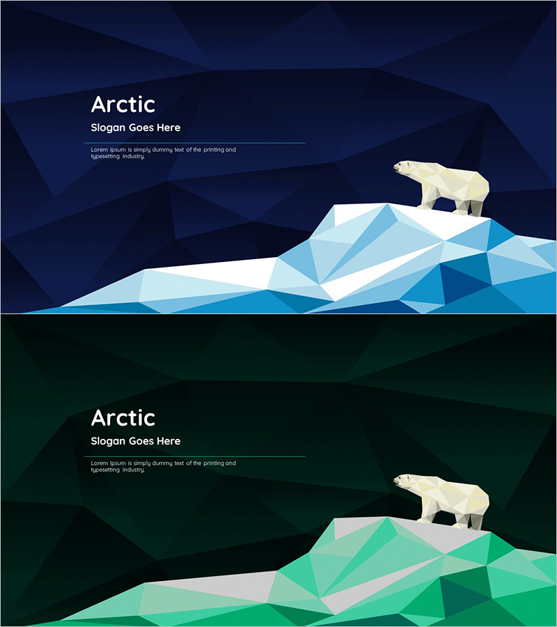 북극 일러스트 표지 슬라이드 – 개성 있는 비즈니스 프레젠테이션