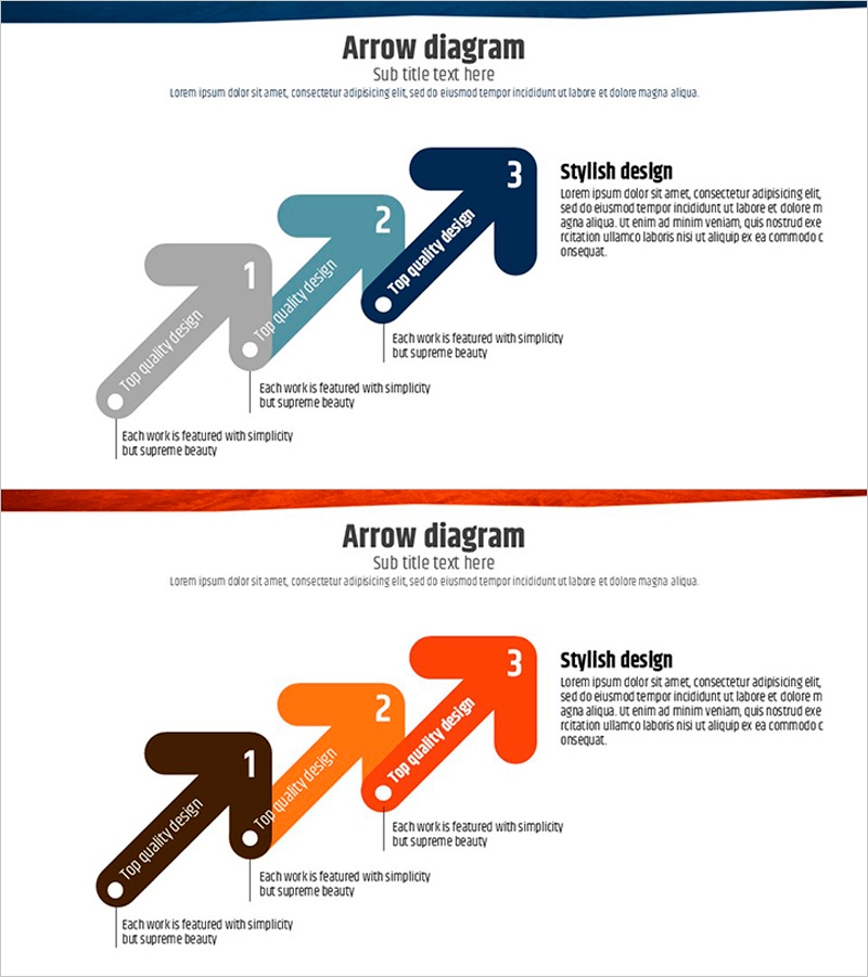 화살표 방향 흐름 다이어그램 – 간결한 시각화