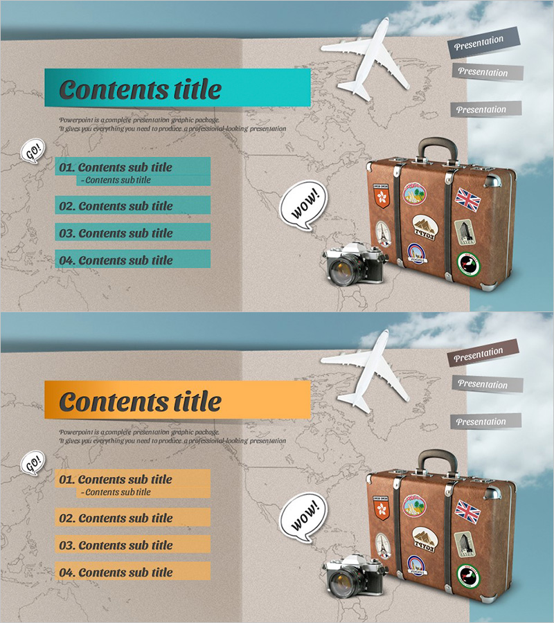 해외여행 와이드 템플릿 - 목차