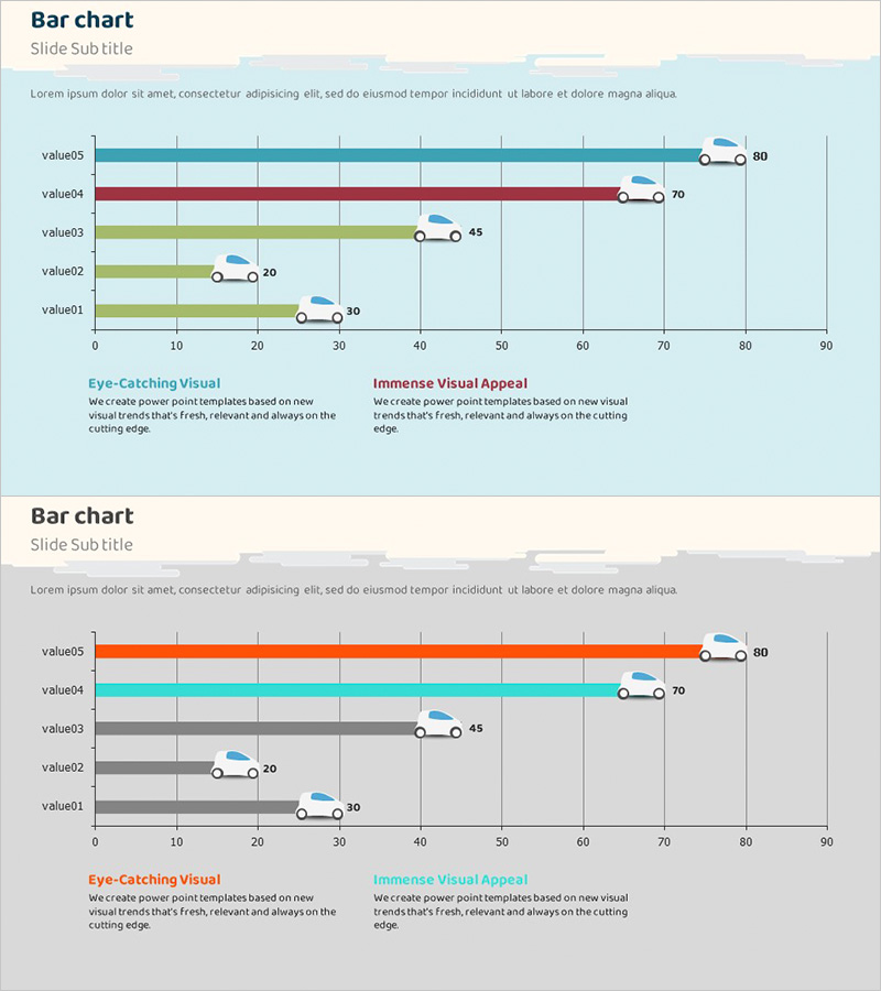 친환경 에코 가로형 막대그래프 - 시장 경쟁 분석