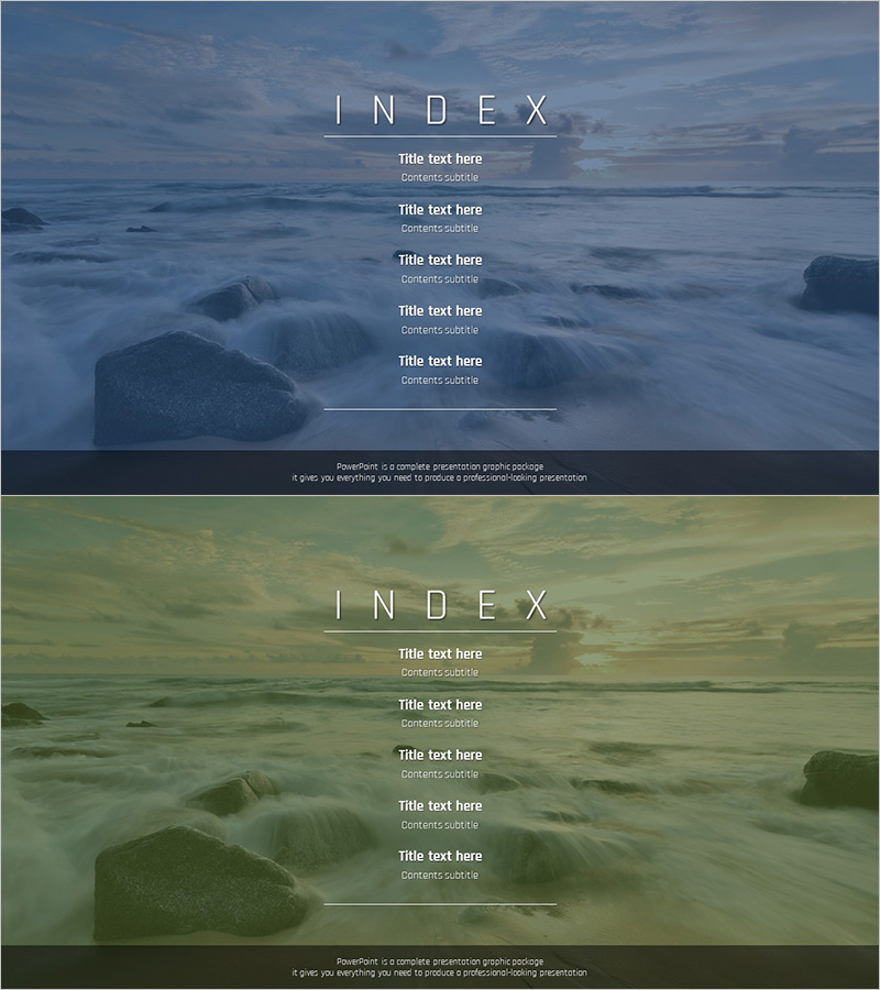 파도 와이드 템플릿 목차