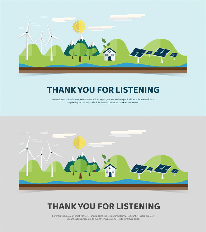 에코 에너지 템플릿 – 끝맺음 페이지
