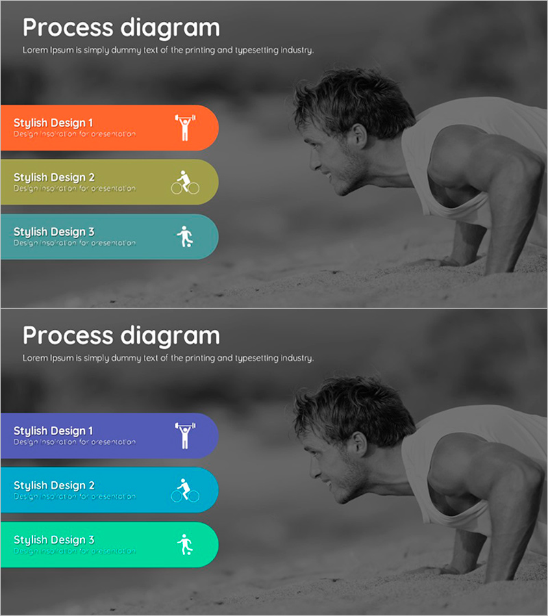 운동 프로그램 프로세스 슬라이드 – 효과적인 마케팅 전략