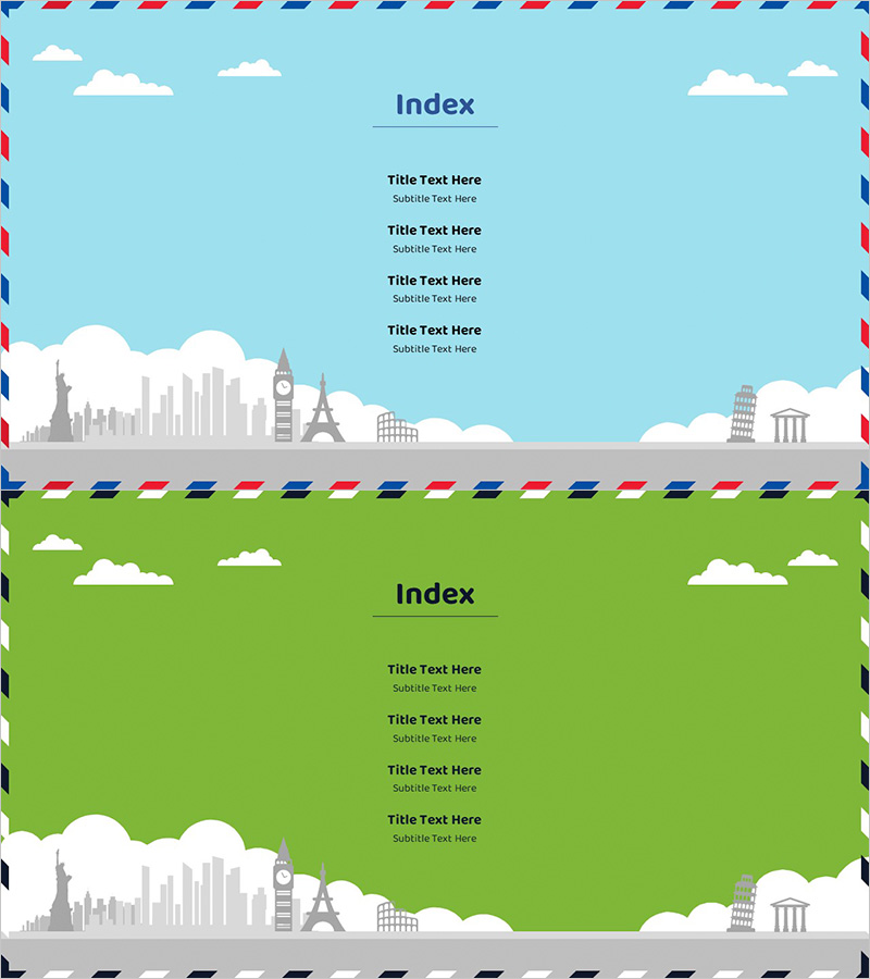 해외여행 일러스트 템플릿_목차