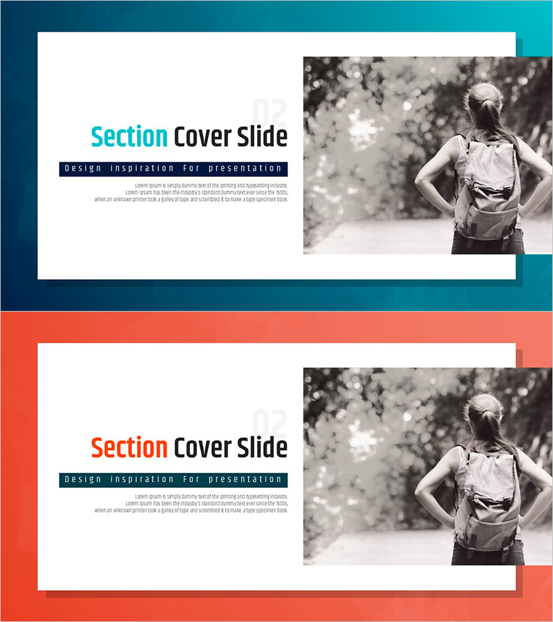 여행 섹션 슬라이드 – 비즈니스와 여유를 담은 프레젠테이션